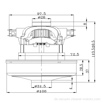 100-240V Elektrischer intelligenter Staubsaugermotor